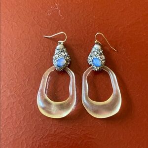Alexis Bittar Blue and Silver Earrings